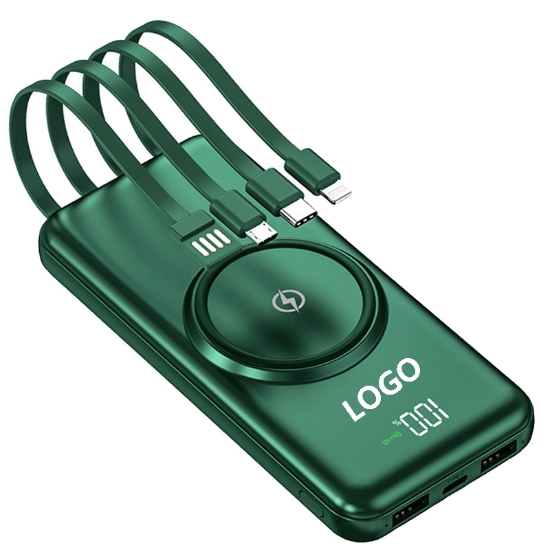 Portable Charger Power Bank With Built In Cables 2