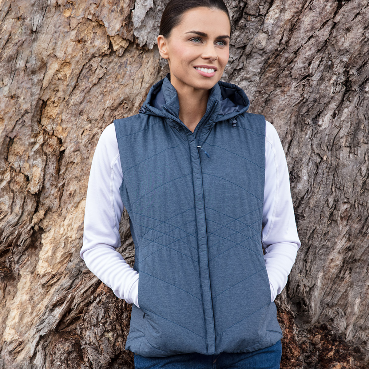 Ladies' Jupiter Puffer Hoodie Vest 9