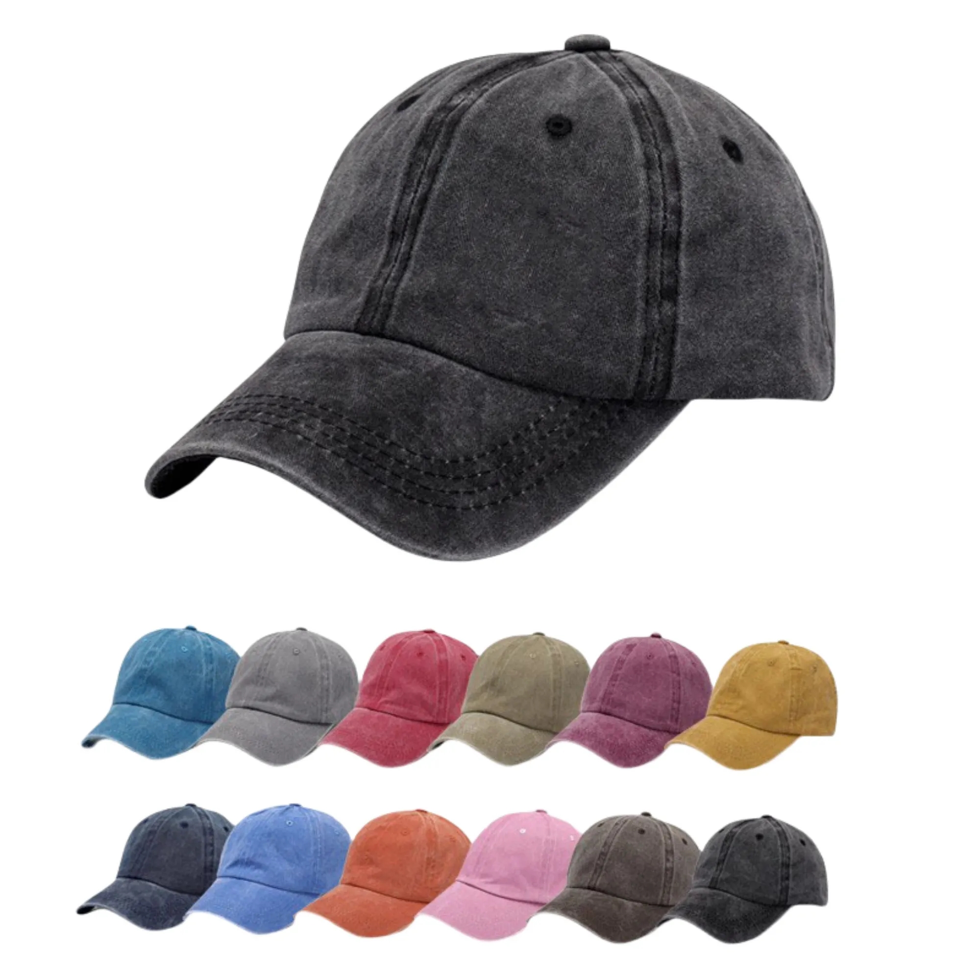 Vintage Cotton Adjustable Washed Baseball Caps 3