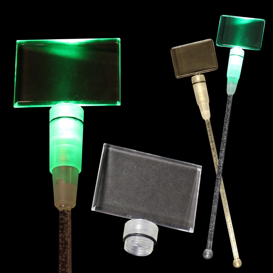 Green 9" Light Up Cocktail Stirrer 8