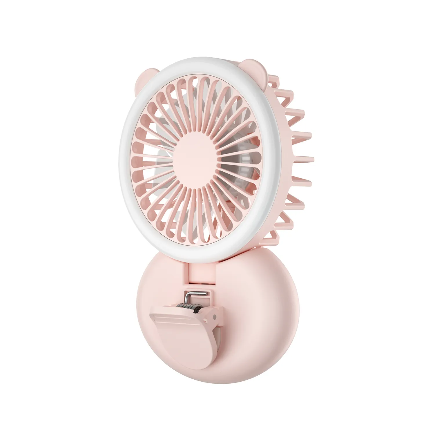 Handheld Mini Fan With Selfie Ring Light 4