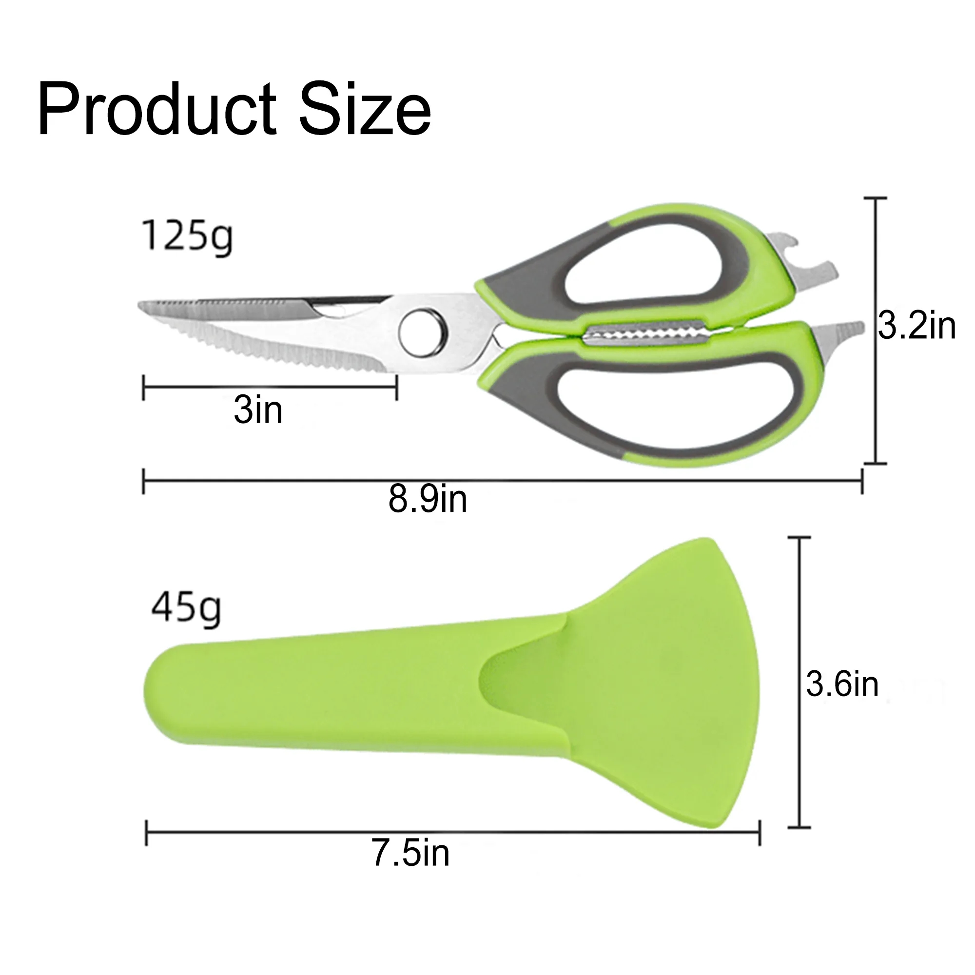 Stainless Steel Removable Kitchen Magnetic Scissors 4