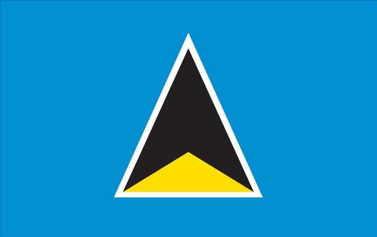 St Lucia Flag - 3' x 5' - Nylon 2