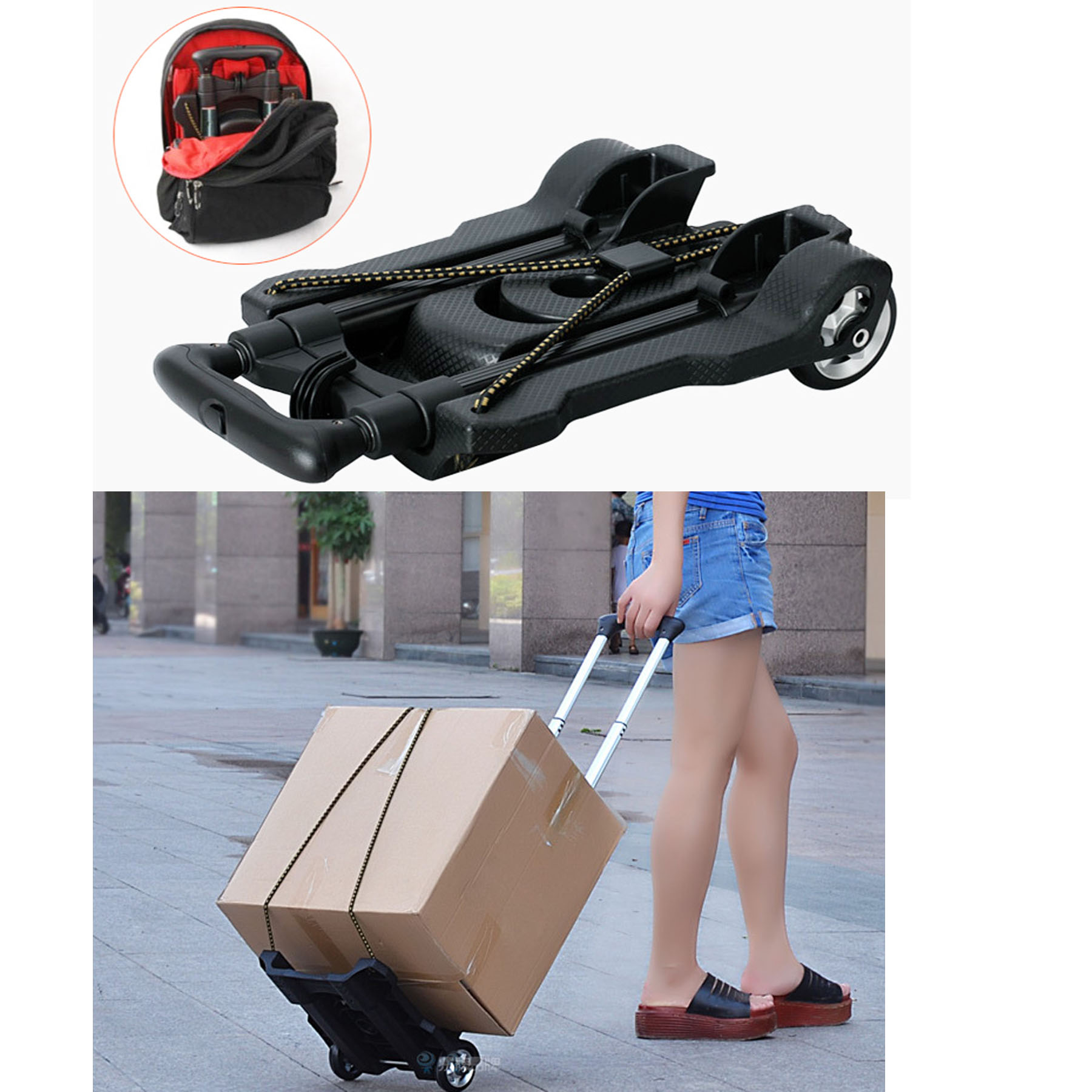Compact Folding Luggage Cart Folding Hand Truck 2