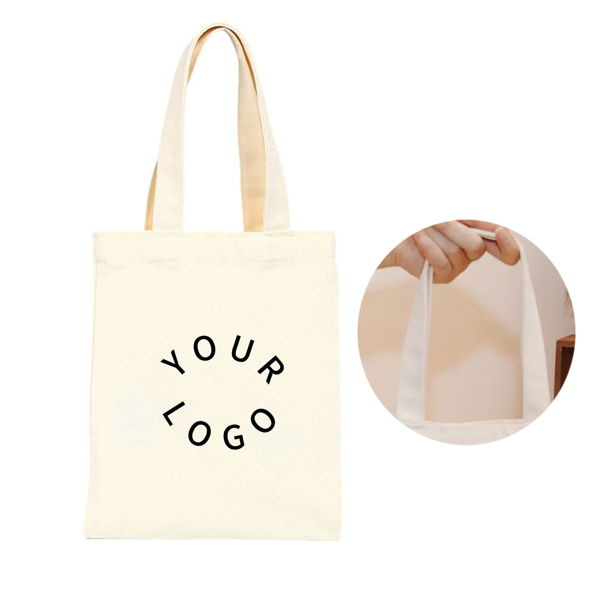 Heavy Duty Canvas Tote Bag for Books and Travel Items, custom tote bag with logo imprint 2