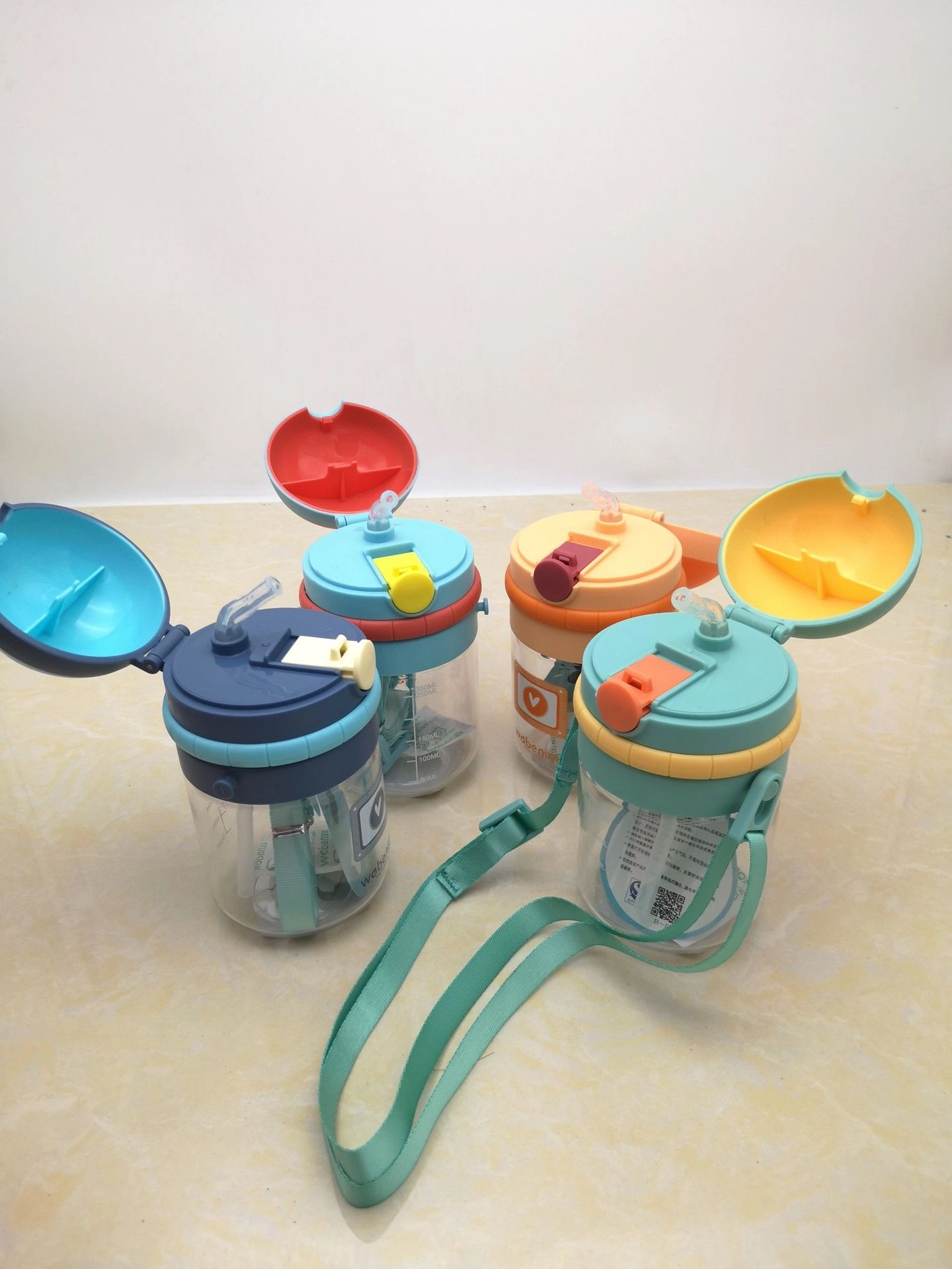 Kids Robot Water Bottle With Lanyard-12 oz 12