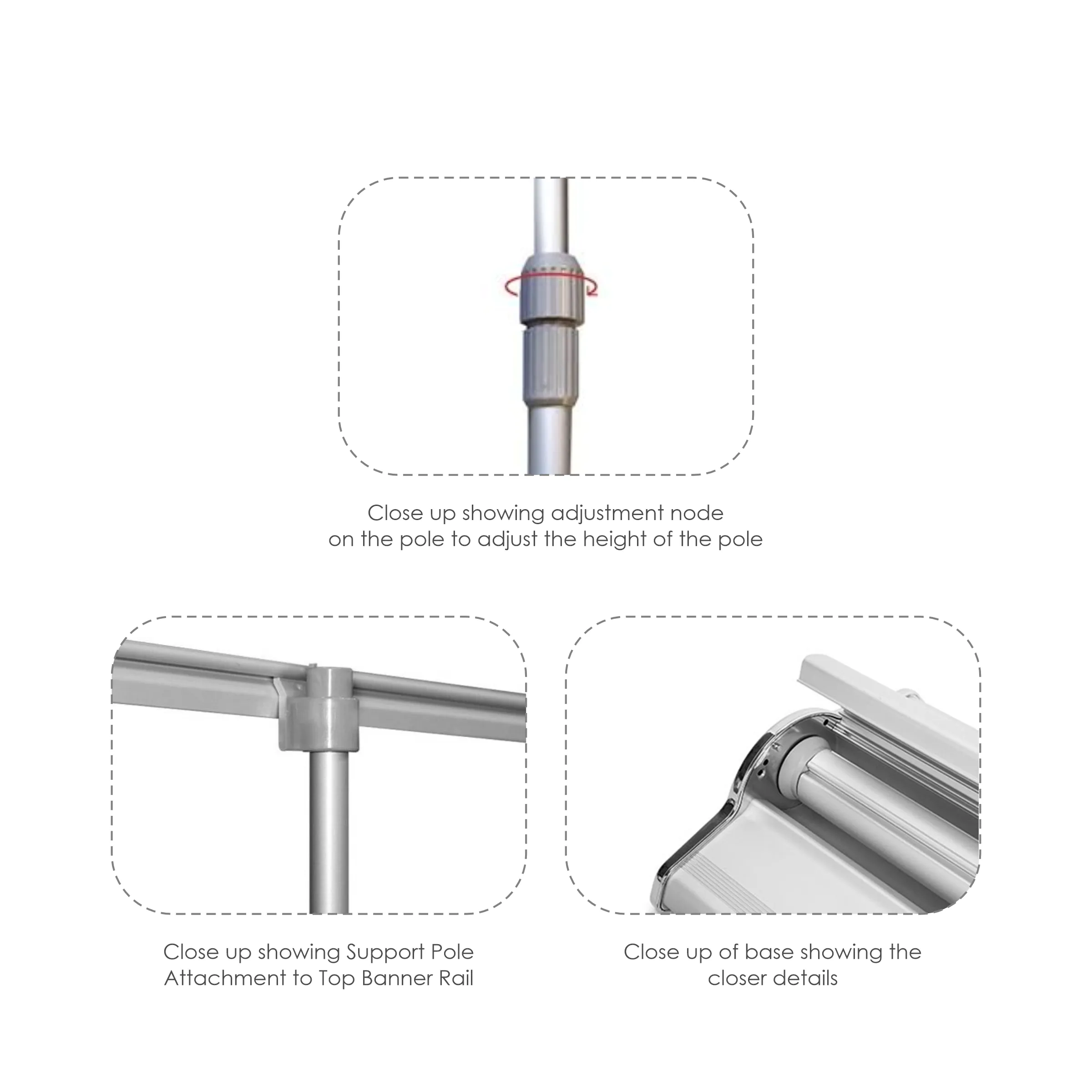 33.25" x 78.75" Adjustable Banner Stand Kit 1