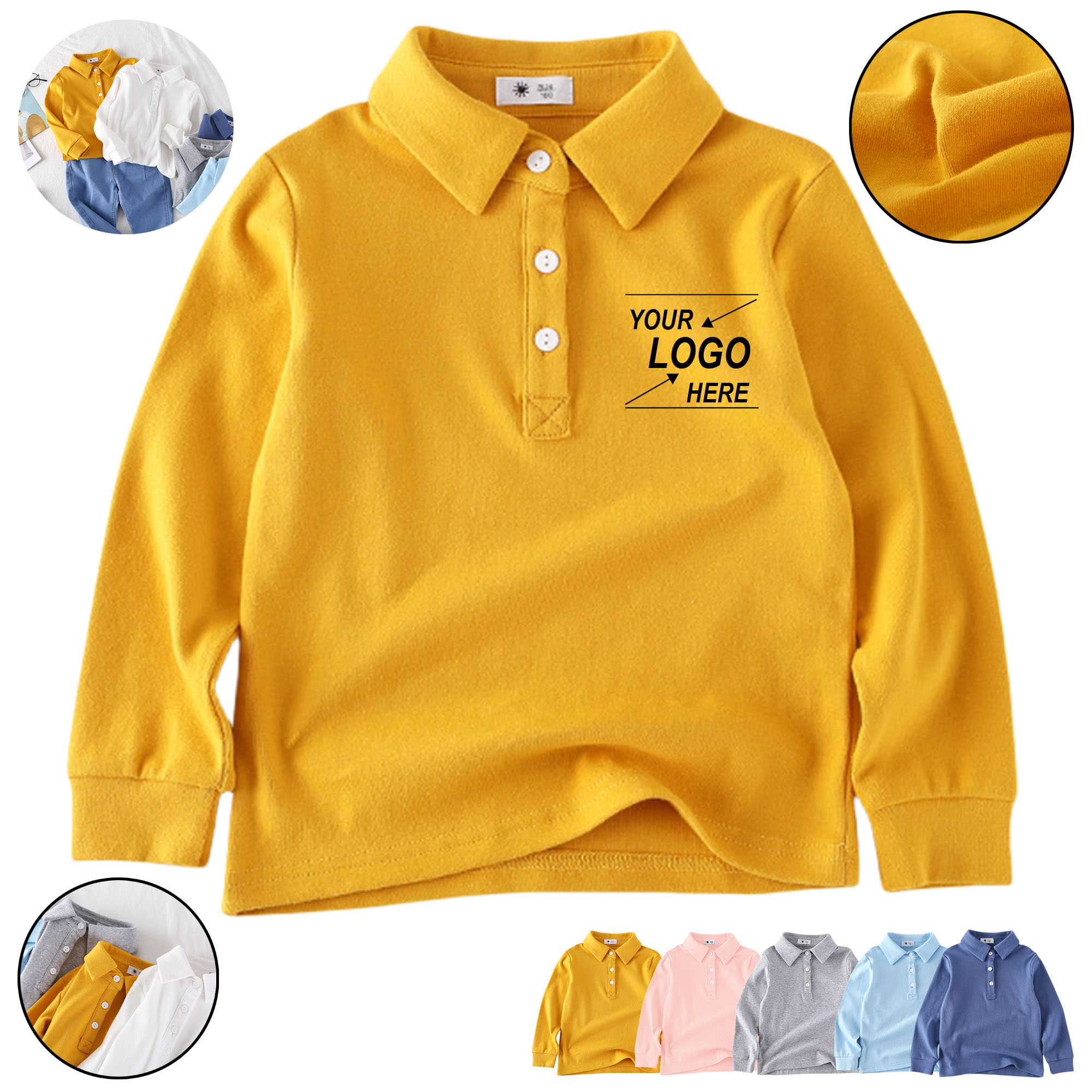Kids Polo Shirt Long Sleeve T-Shirt 2025 Spring 7