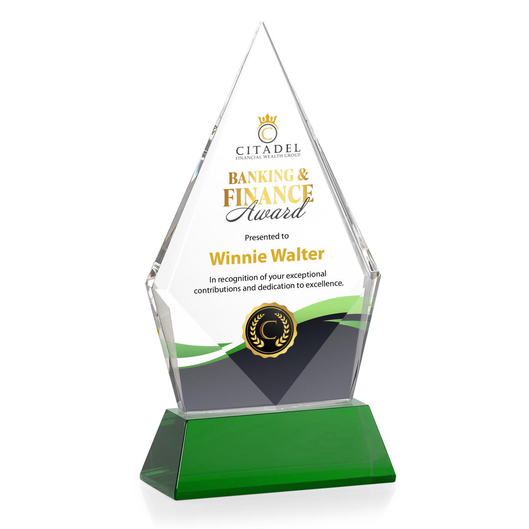 Shelton VividPrint™ Award on Newhaven Base - Green 5