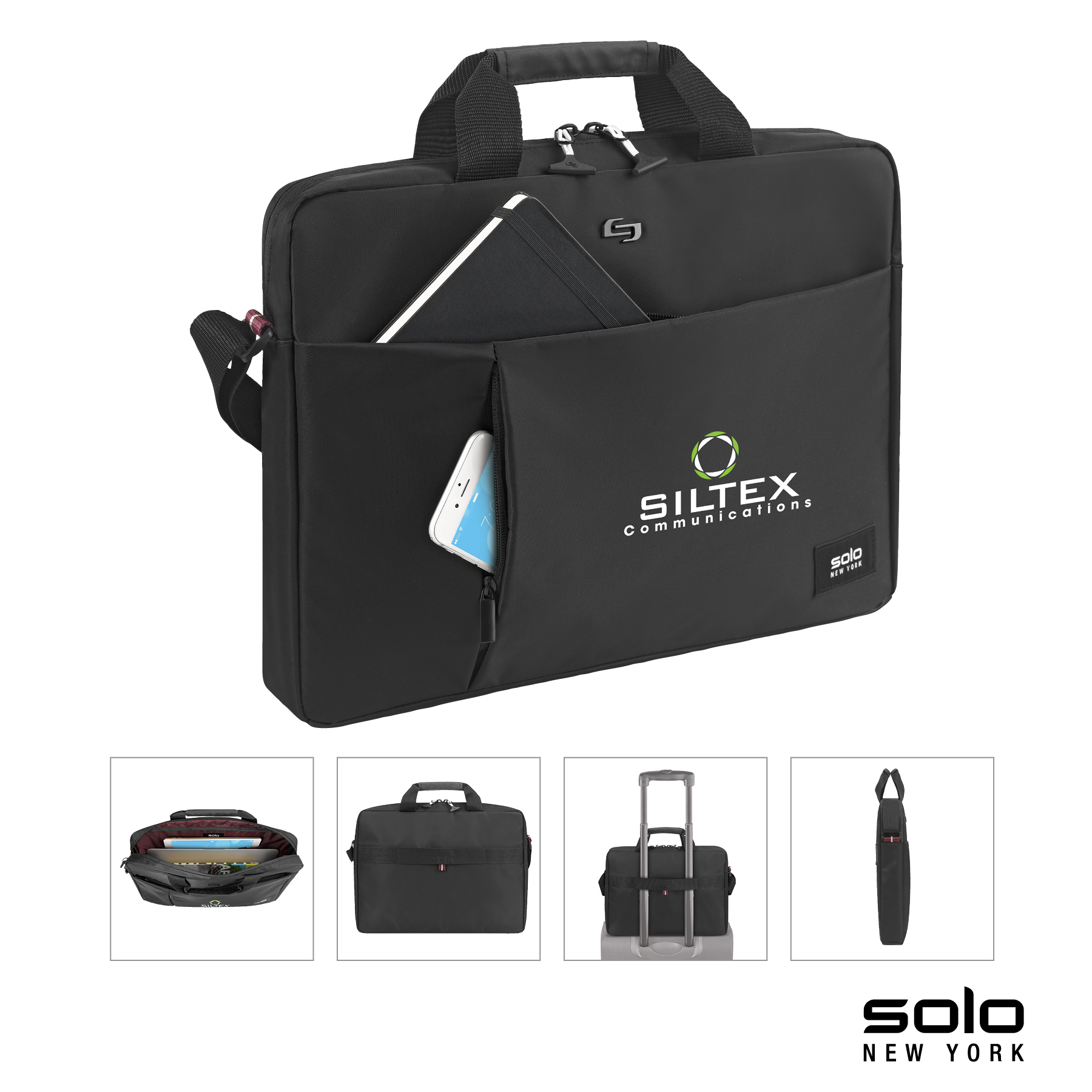 Solo New York Lead Slim Briefcase 4