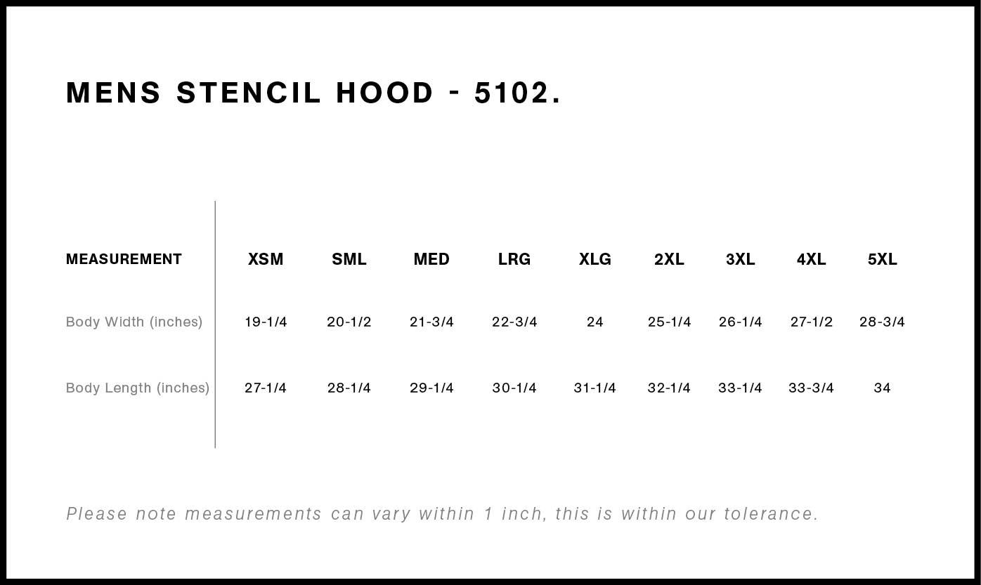 Stencil Hood | 5102, custom hoodie or sweatshirt with logo imprint 31