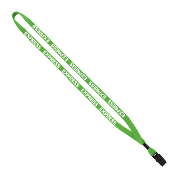 1/2" Cotton Lanyard with Metal Crimp & Bulldog Clip 12