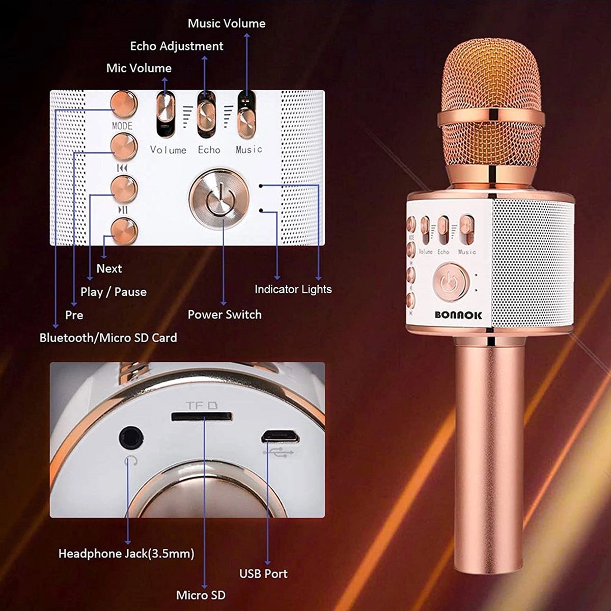 Karaoke Wireless Microphone 4