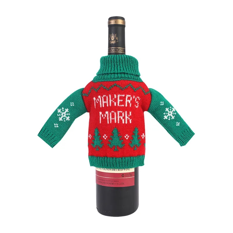 Knitted wine bottle cover 9