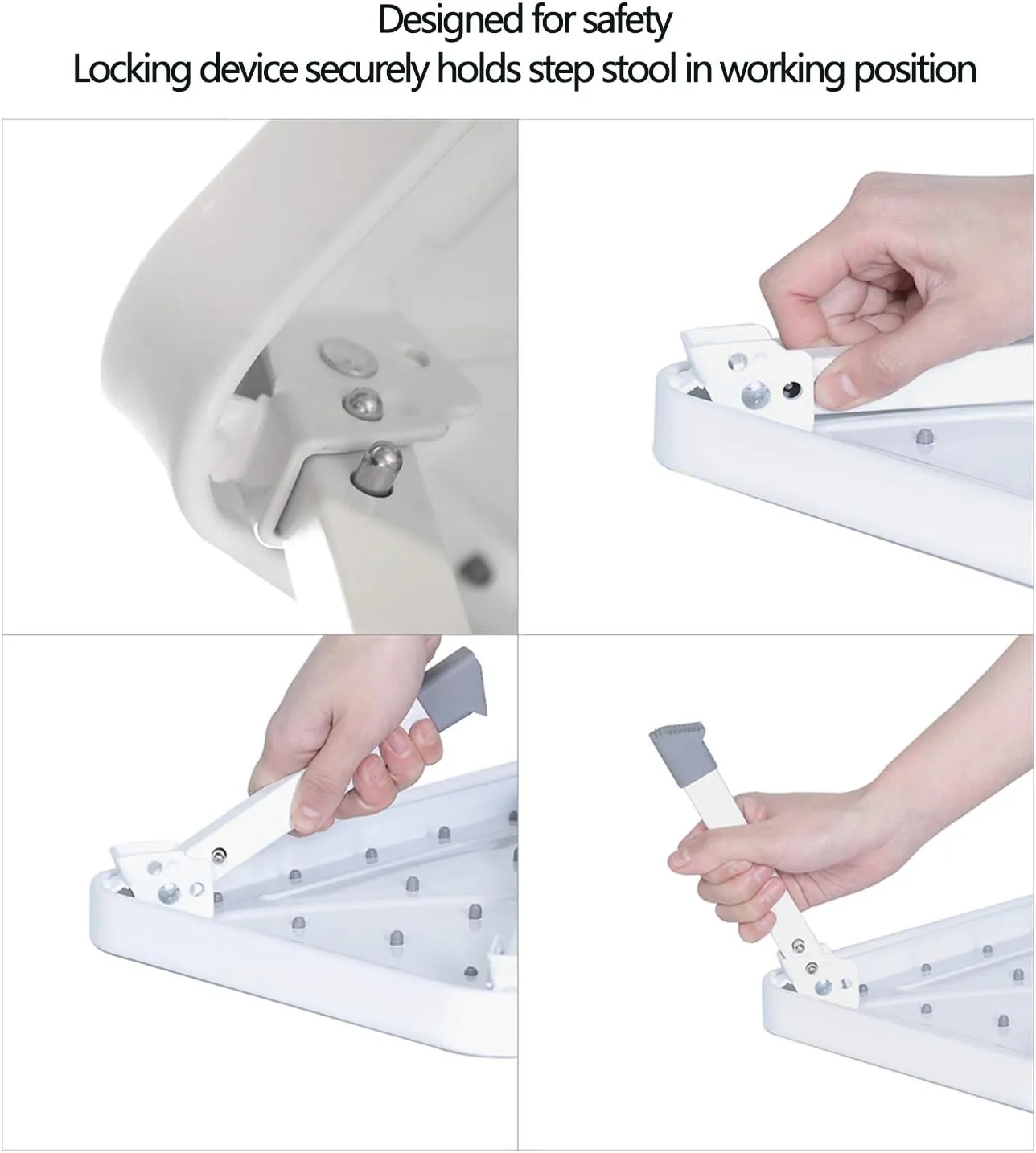 Folding Step Height Adjustable Stool with Non Slip Platform 5
