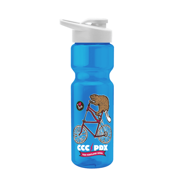 Blazer 28oz Transparent Bike Bottle w/Drink-thru Lid 57