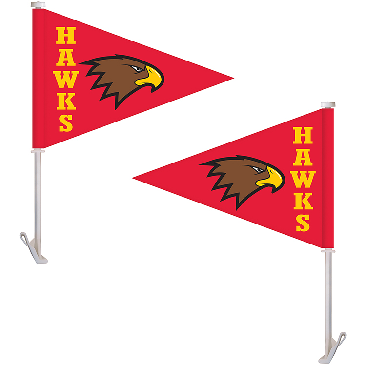 11.5" x 15" Double Sided Pennant Style Custom Car Flag 3