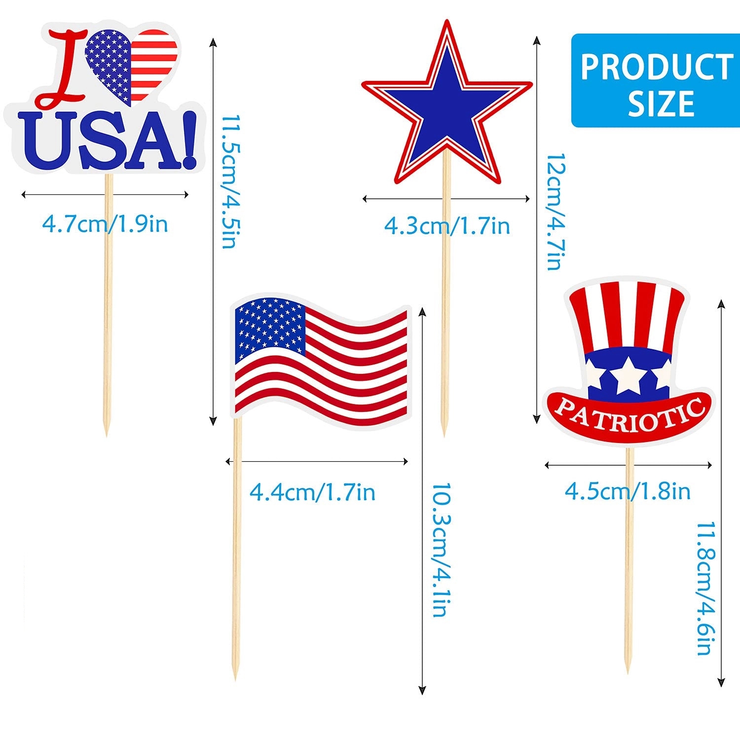 Custom Paper Toothpick Flags - 1" X 1.5" 2