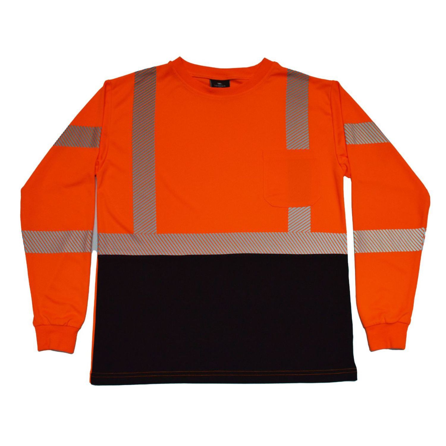 Segmented Class 3 rPET Color Block Safety T-Shirt With Pocket