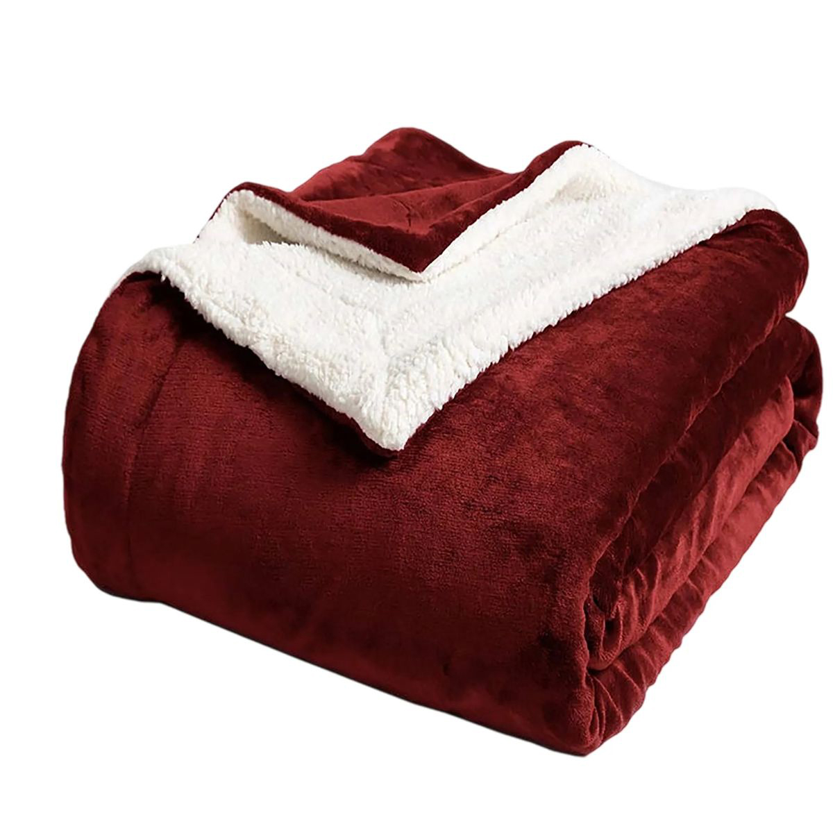 Warm Sherpa Fleece Blanket 50x60 Inch for Bedroom 4