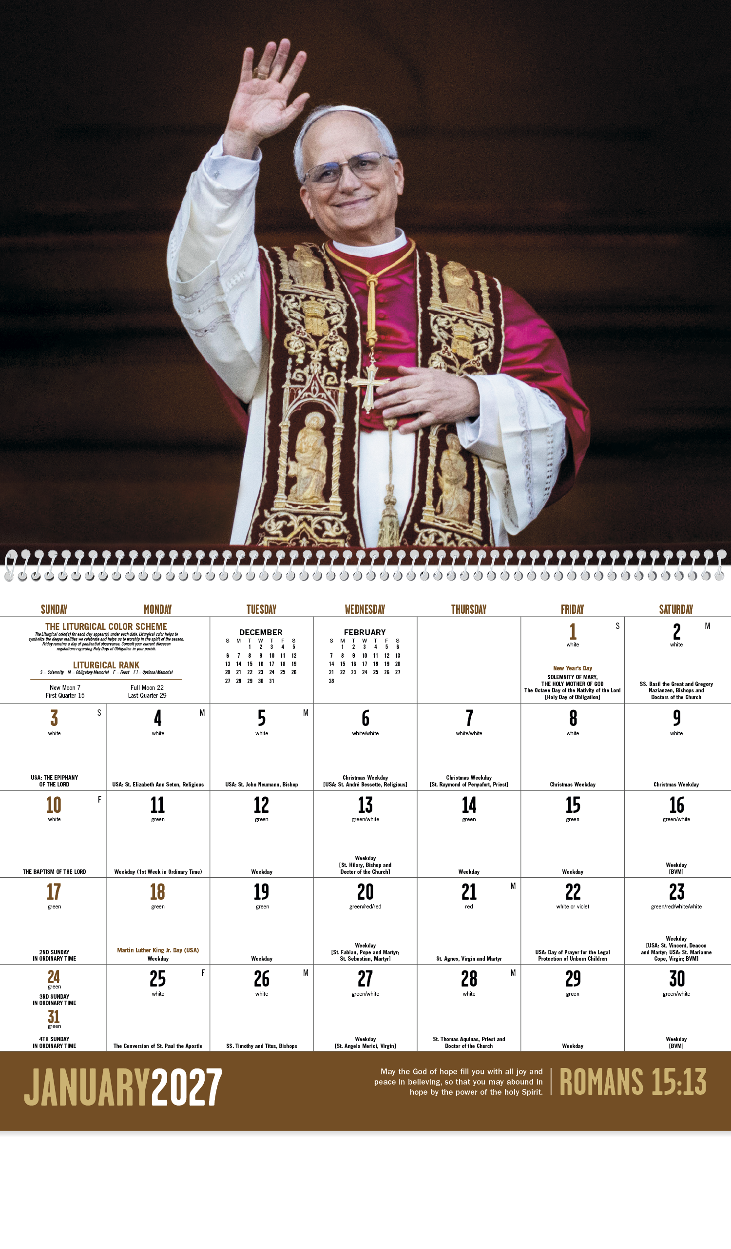 Good Value™ Catholic Spirit - Spiral Calendar 60