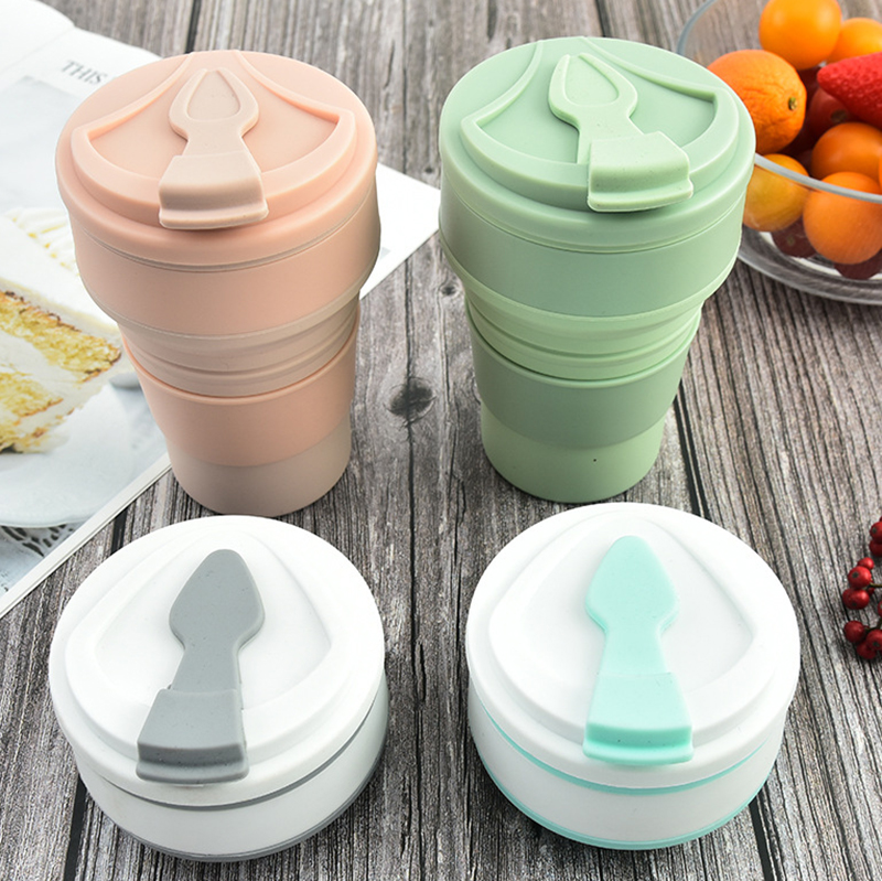 500ML Silicone Collapsible Cup Foldable Mug Portable Camping Cup 14