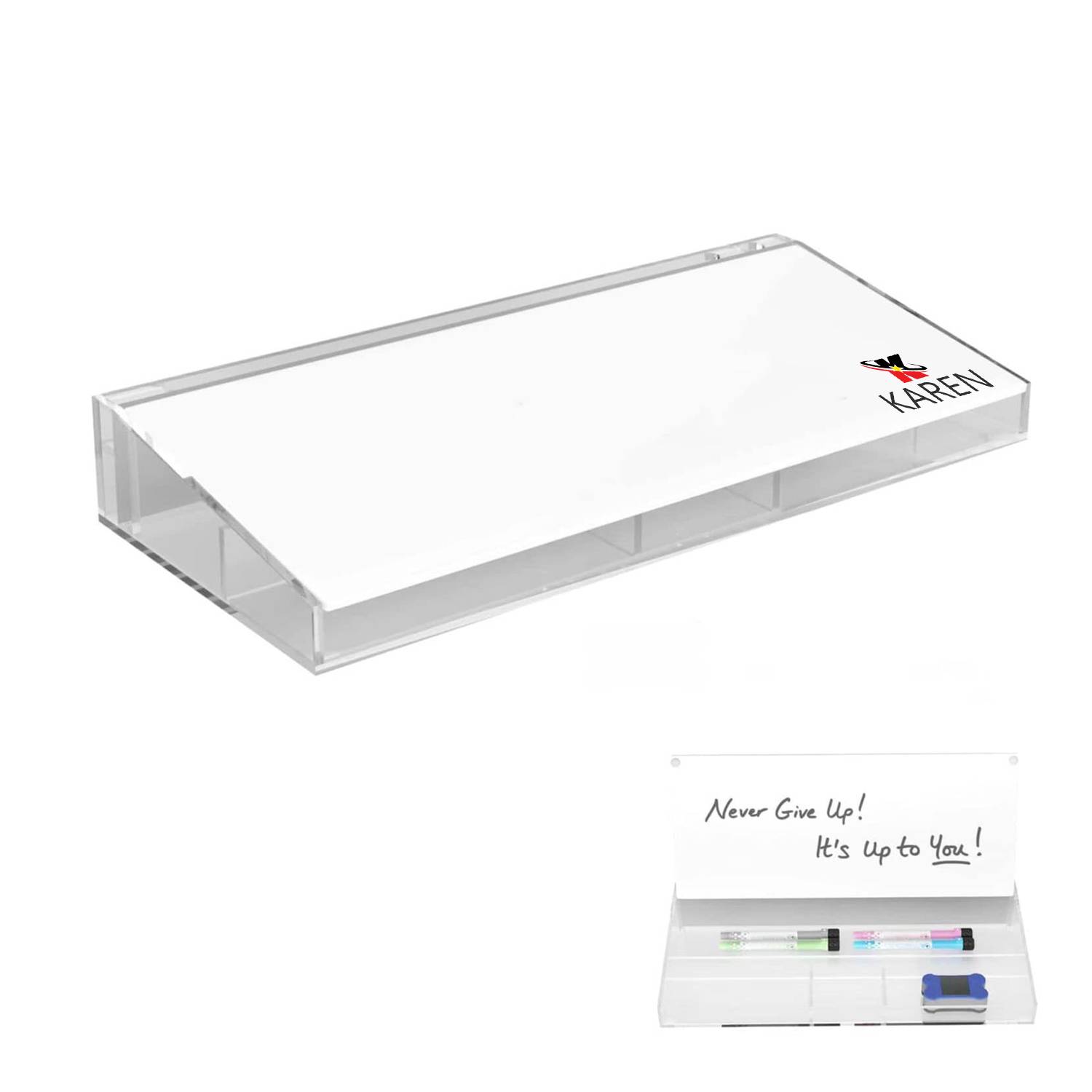 Desktop Whiteboard Dry-Erase-Board Computer Keyboard Stand 9