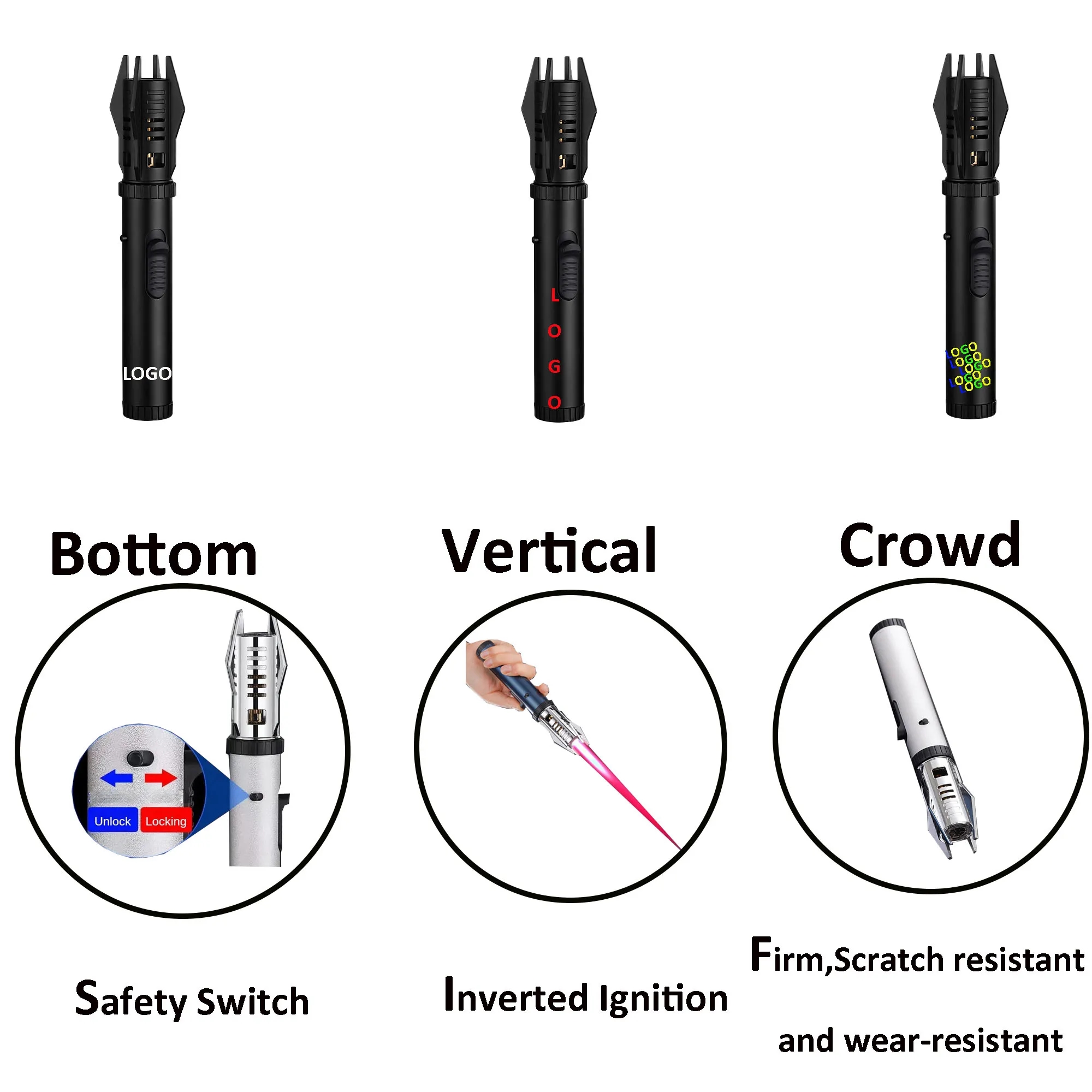 Self Defence Windproof Torch Flame Lighter 3