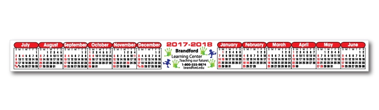 Kwik-Stik Horizontal Year at a Glance Computer Monitor Split Year Academic Calendar 3