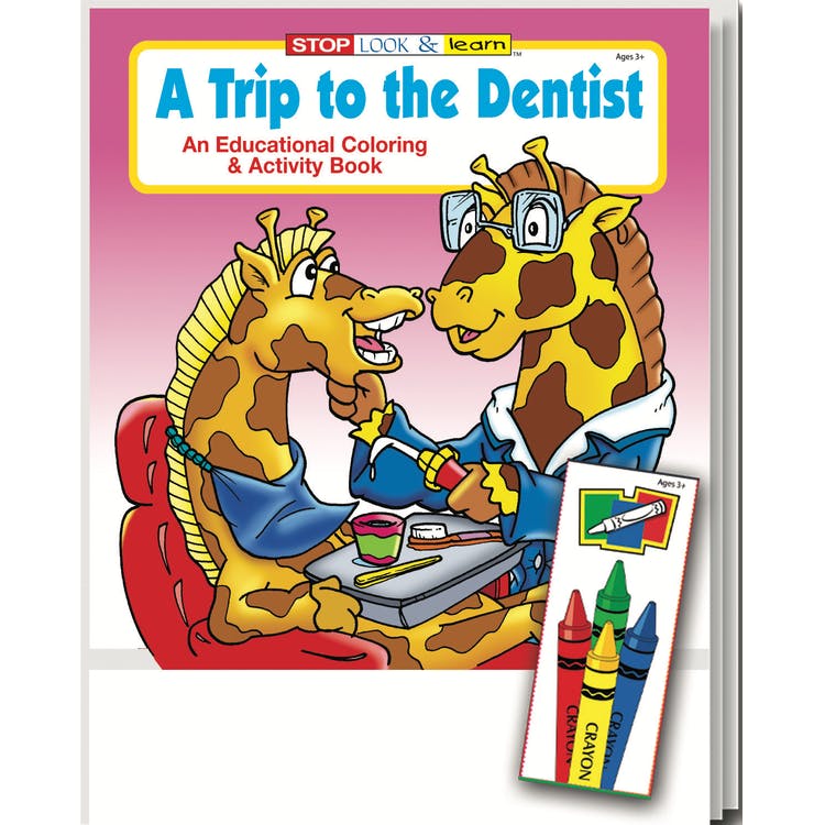 A Trip to the Dentist Coloring Book Sets - 4 Pack Crayons Ages 3-11 2