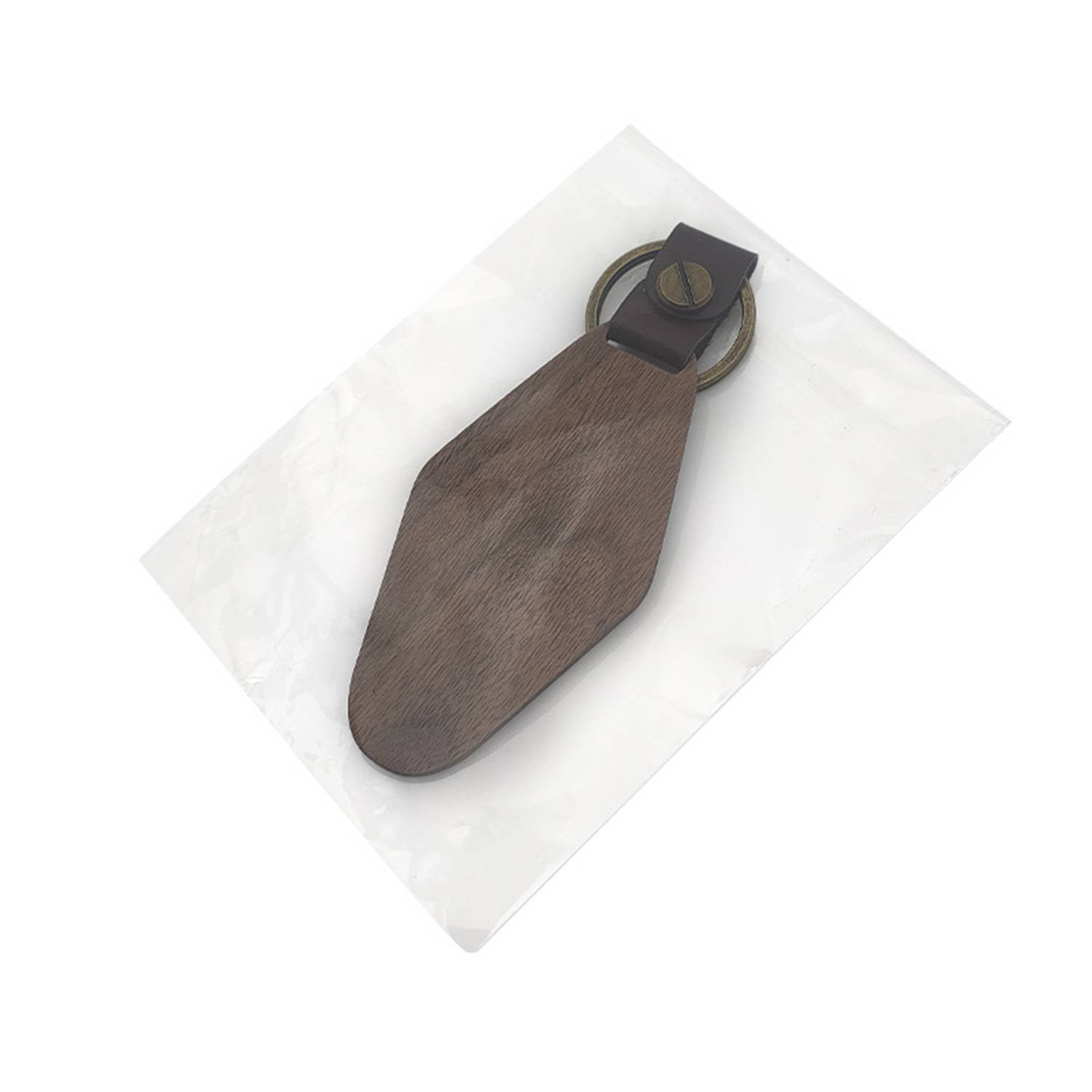 Creative Leather Wooden Keychain 7