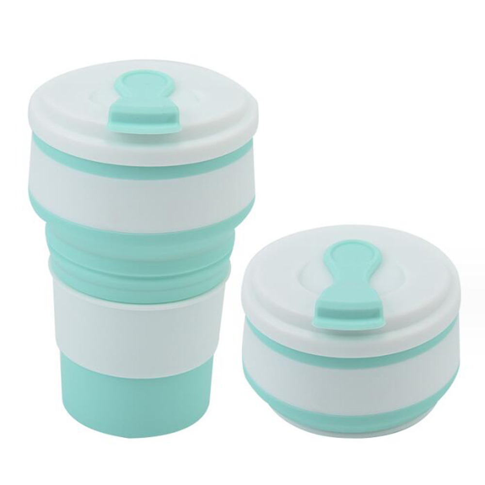 12 OZ Silicone Collapsible Reusable Telescopic Coffee Cup 4