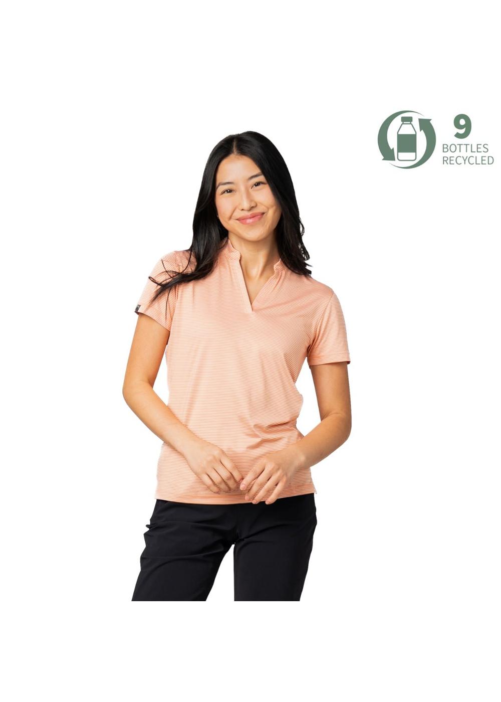 Storm Creek Women's Optimist II Microstripe Short Sleeve Polo 13