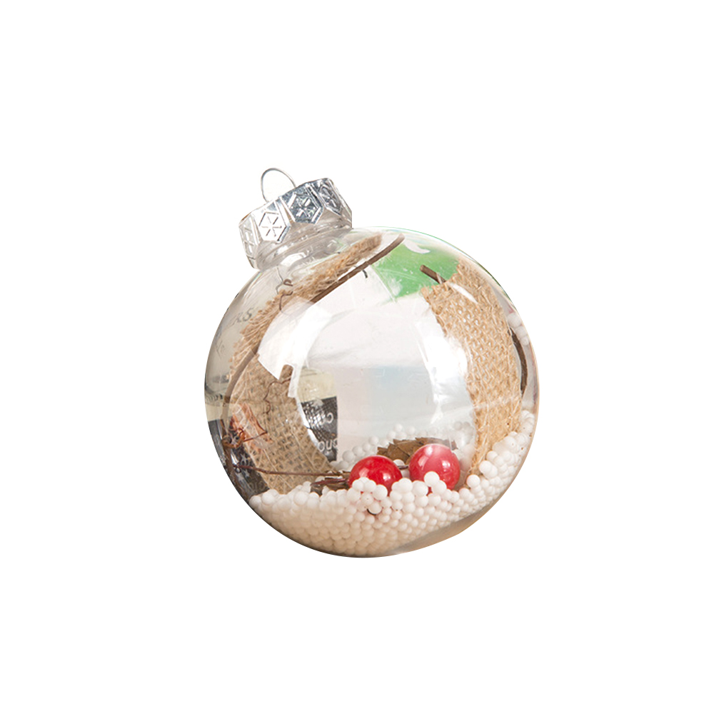Christmas Tree 8cm Transparent Decorative Balls 5