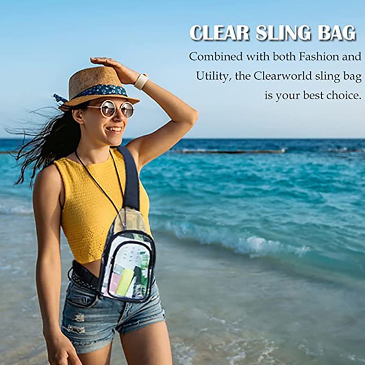 Mini Clear Sling Bag PVC Crossbody Shoulder Backpack 7