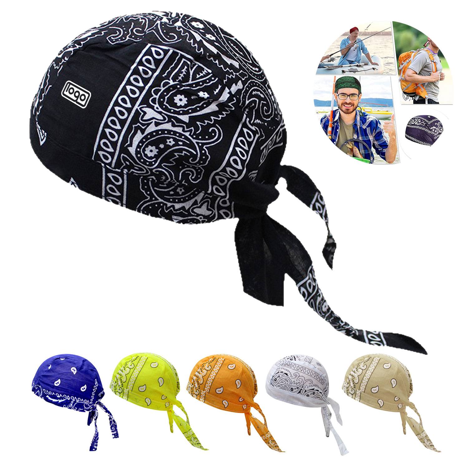 Outdoor Cycling Pirate Hat - Cotton Paisley Bandana 1