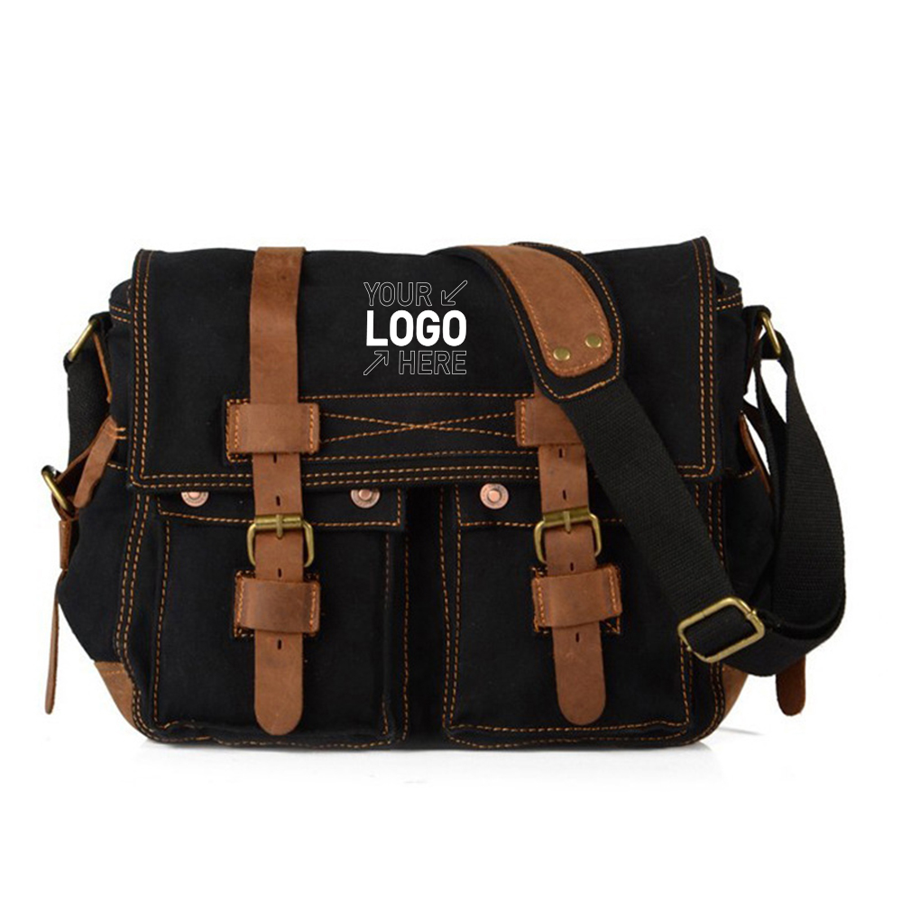 Crazy Horse Leather Canvas Bag 5