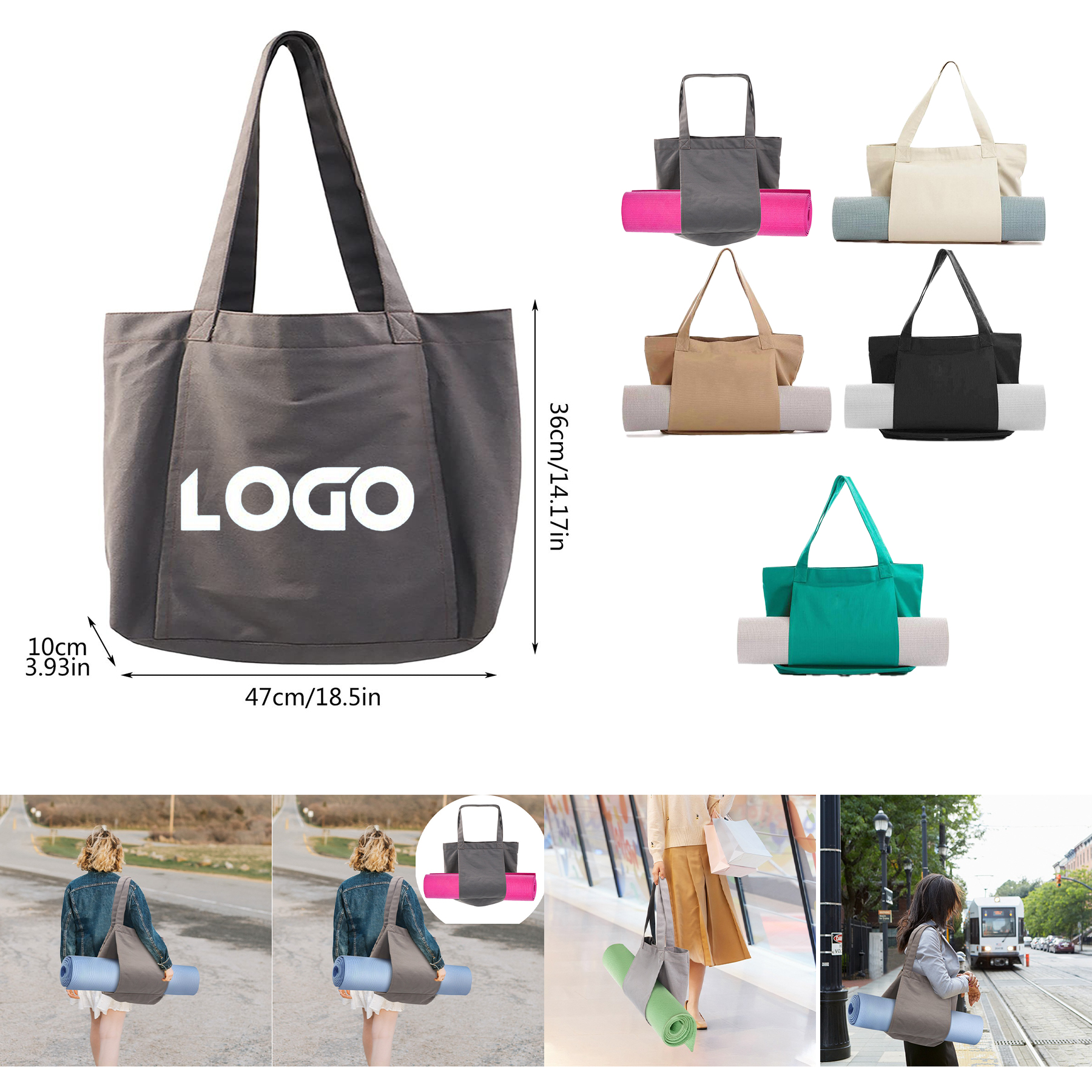 Portable Women's One Shoulder Yoga Wear Storage Bag