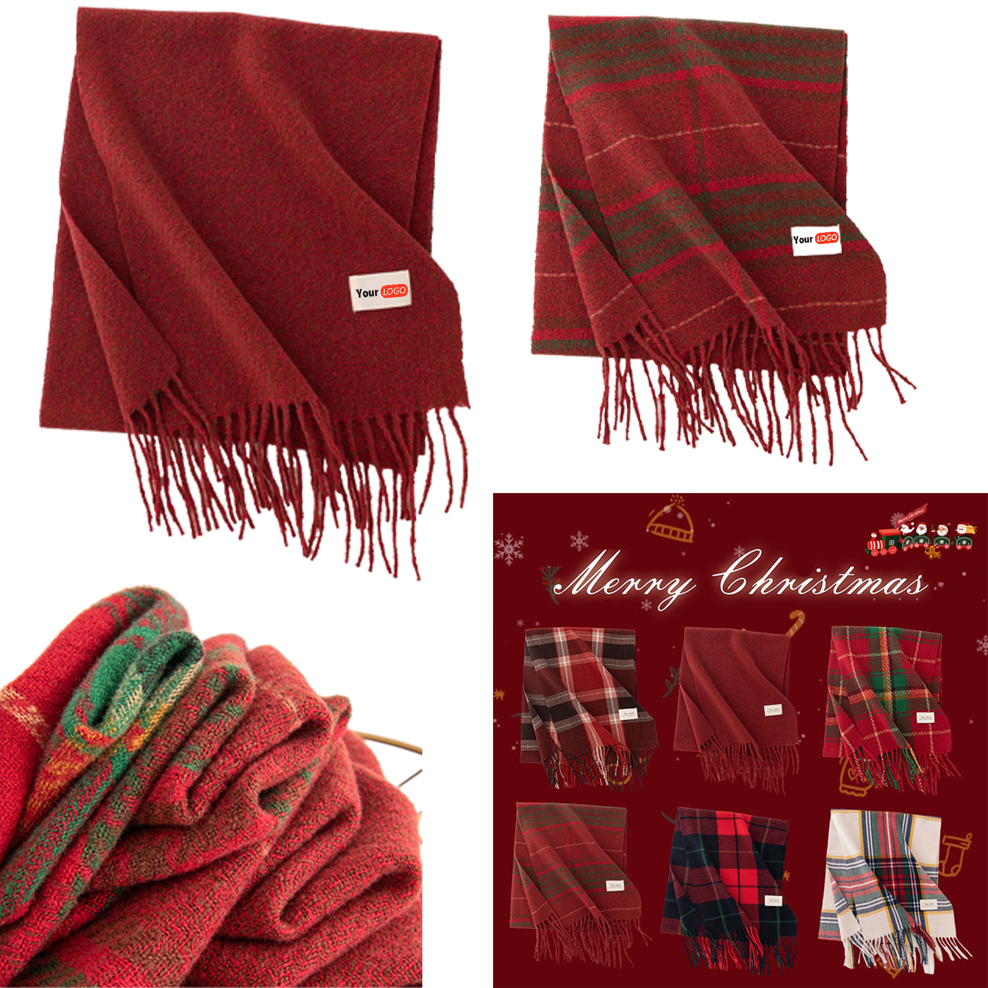Christmas Cashmere-Feel Warm Scarf 2
