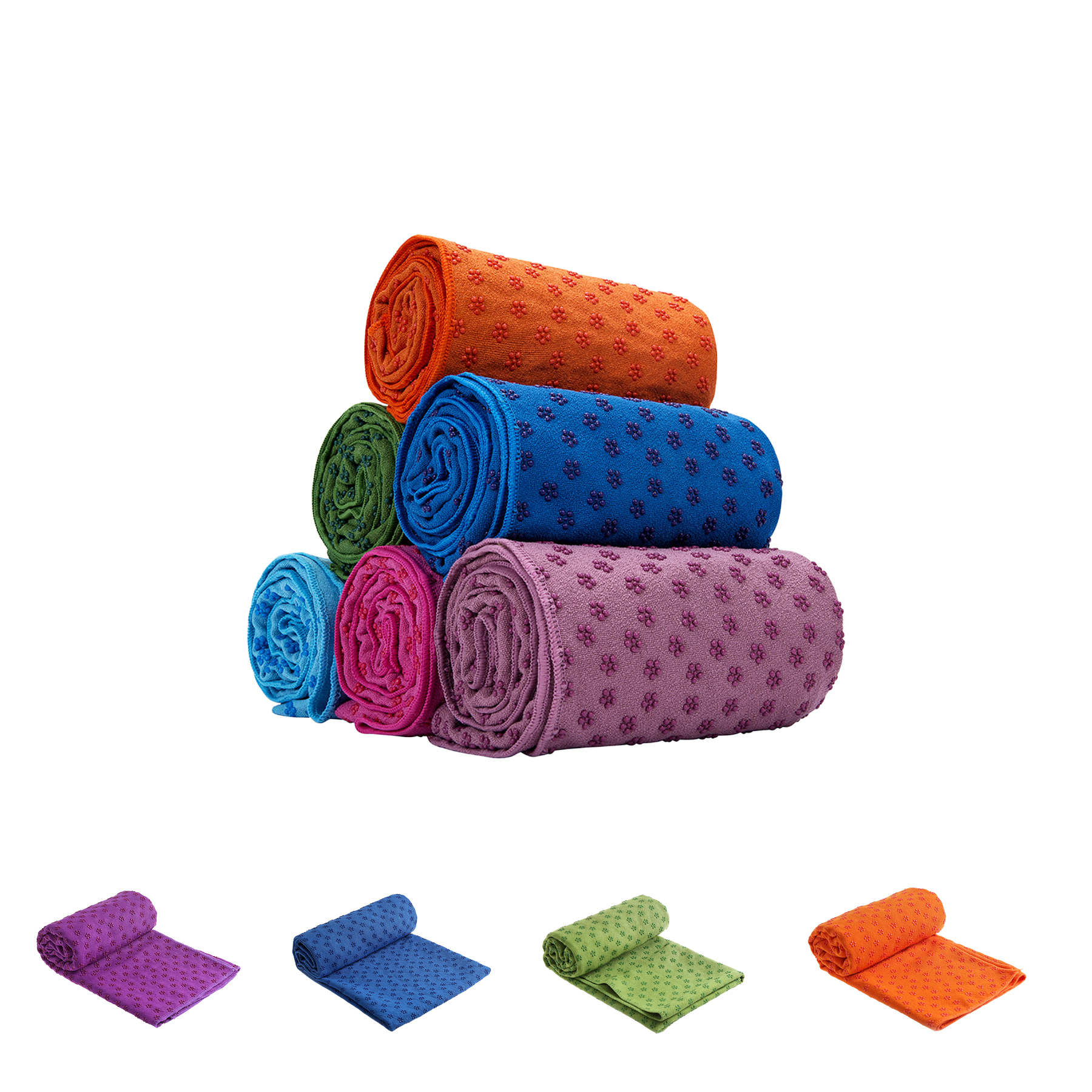 Non-Slip Yoga Towel with Black Mesh Bag 2