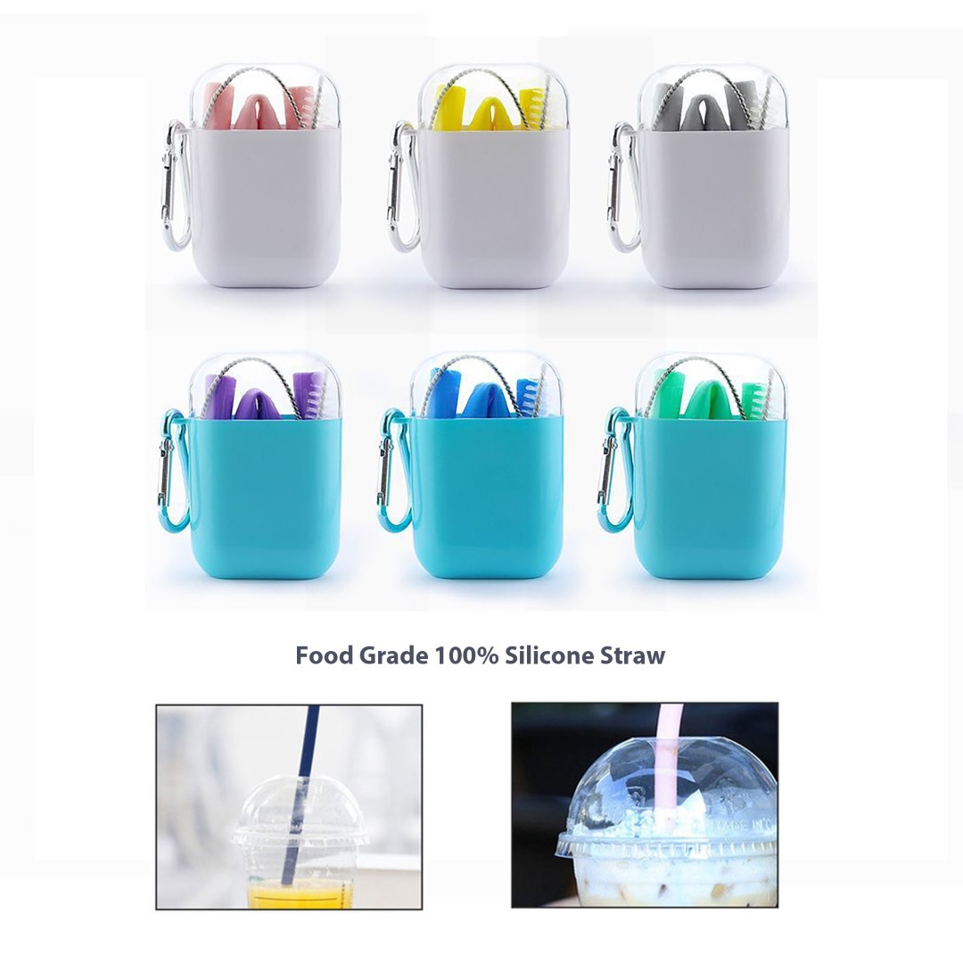 Foldable Silicone Straw Kit 3
