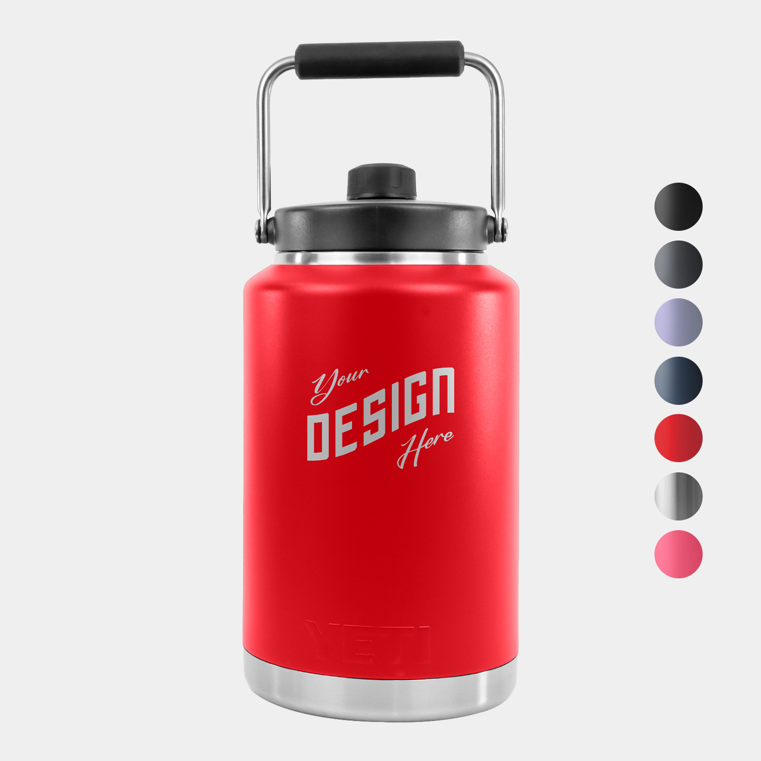 One Gallon YETI® Rambler Stainless Steel Insulated MagCap Water Jug, custom water bottle with logo imprint 2