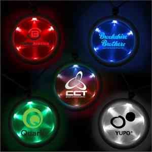 2 1/4" Fusion Light Up LED Badge with Necklace 2