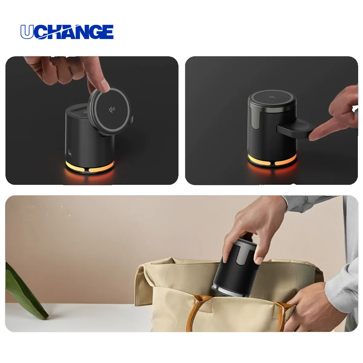 Qi2 MagSafe 3 In 1 Wireless Charger with Ambient Light 4