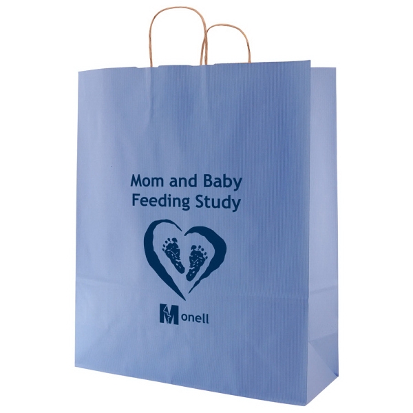 Striped Tinted Kraft Shopping Bags 15