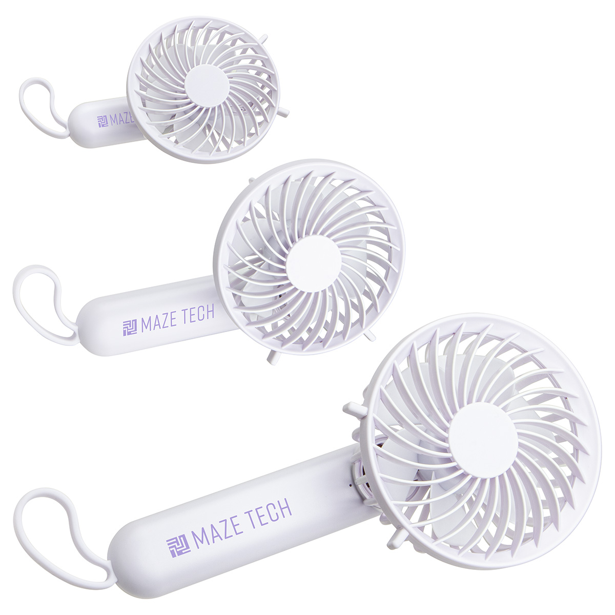 Quiet Breeze Rechargeable Hand Fan with Carabiner 24