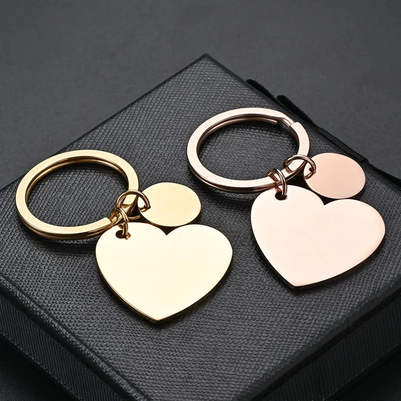 Stainless Steel Heart Style Keychain 4
