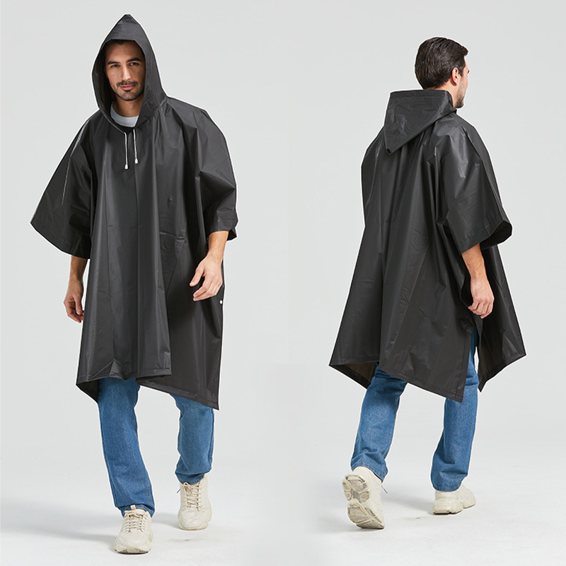 Reusable EVA Rain Poncho 3