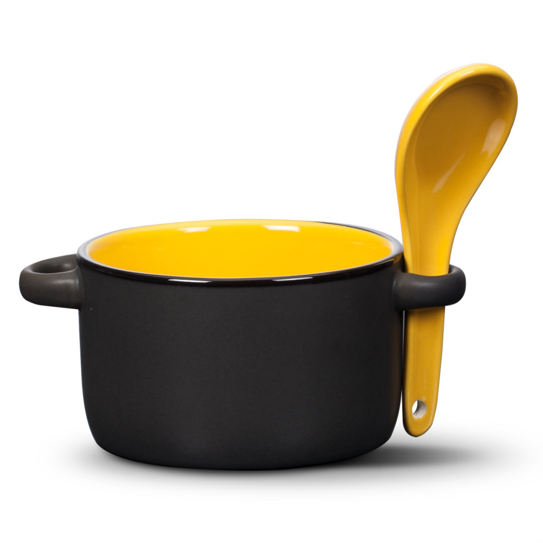 Merritt Soup Mug & Spoon - 12oz - Deep Etch 13