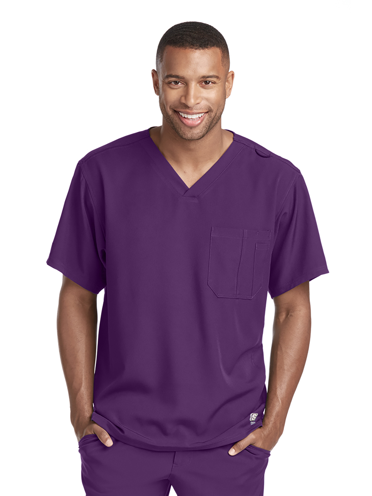 Skechers - Men's One-Pocket V-Neck Structure Scrub Top 34